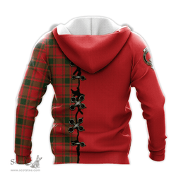 Scottish MacQuarrie Modern Clan Tartan Hoodie - Lion Rampant And Celtic Thistle Style Scottish Plaid Tartan Plaid