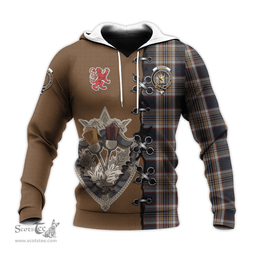 Scottish Stewart Navy Clan Tartan Hoodie - Lion Rampant And Celtic Thistle Style Scottish Plaid Tartan Plaid