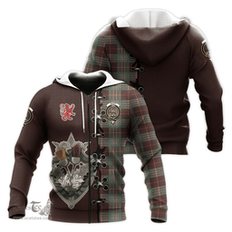 Scottish Scott Brown Ancient Clan Tartan Hoodie - Lion Rampant And Celtic Thistle Style Scottish Plaid Tartan Plaid