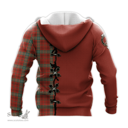 Scottish Morrison Red Ancient Clan Tartan Hoodie - Lion Rampant And Celtic Thistle Style Scottish Plaid Tartan Plaid