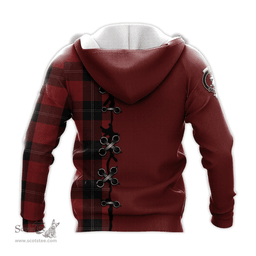 Scottish Ramsay Red Clan Tartan Hoodie - Lion Rampant And Celtic Thistle Style Scottish Plaid Tartan Plaid