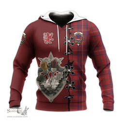Scottish Rose Clan Tartan Hoodie - Lion Rampant And Celtic Thistle Style Scottish Plaid Tartan Plaid