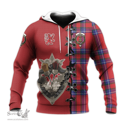 Scottish Rait Clan Tartan Hoodie - Lion Rampant And Celtic Thistle Style Scottish Plaid Tartan Plaid