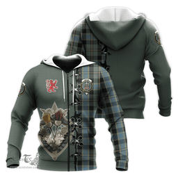 Scottish Ogilvie (Ogilvy) Hunting Clan Tartan Hoodie - Lion Rampant And Celtic Thistle Style Scottish Plaid Tartan Plaid