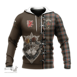 Scottish Sutherland Weathered Clan Tartan Hoodie - Lion Rampant And Celtic Thistle Style Scottish Plaid Tartan Plaid