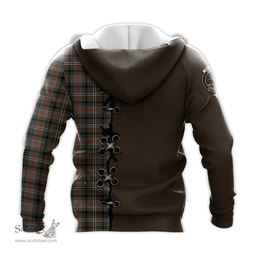 Scottish Sutherland Weathered Clan Tartan Hoodie - Lion Rampant And Celtic Thistle Style Scottish Plaid Tartan Plaid