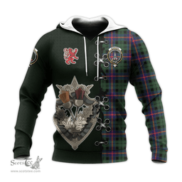 Scottish Morrison Modern Clan Tartan Hoodie - Lion Rampant And Celtic Thistle Style Scottish Plaid Tartan Plaid