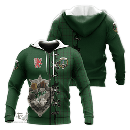 Scottish Mar Tribe Clan Tartan Hoodie - Lion Rampant And Celtic Thistle Style Scottish Plaid Tartan Plaid