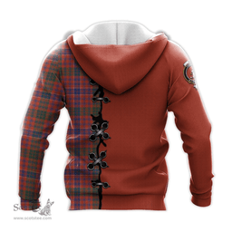 Scottish MacRae Ancient Clan Tartan Hoodie - Lion Rampant And Celtic Thistle Style Scottish Plaid Tartan Plaid