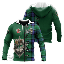 Scottish Monteith Clan Tartan Hoodie - Lion Rampant And Celtic Thistle Style Scottish Plaid Tartan Plaid
