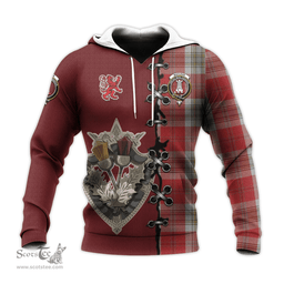 Scottish MacLean of Duart Dress Red Clan Tartan Hoodie - Lion Rampant And Celtic Thistle Style Scottish Plaid Tartan Plaid