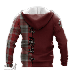 Scottish MacLean of Duart Dress Red Clan Tartan Hoodie - Lion Rampant And Celtic Thistle Style Scottish Plaid Tartan Plaid