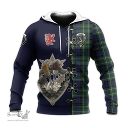 Scottish MacNeil of Colonsay Modern Clan Tartan Hoodie - Lion Rampant And Celtic Thistle Style Scottish Plaid Tartan Plaid