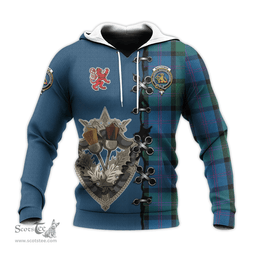 Scottish MacThomas Clan Tartan Hoodie - Lion Rampant And Celtic Thistle Style Scottish Plaid Tartan Plaid