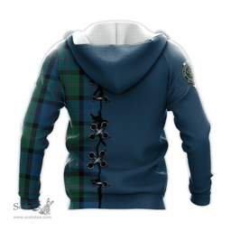 Scottish MacThomas Clan Tartan Hoodie - Lion Rampant And Celtic Thistle Style Scottish Plaid Tartan Plaid
