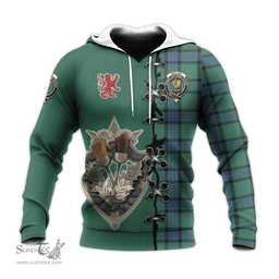 Scottish Sinclair Hunting Ancient Clan Tartan Hoodie - Lion Rampant And Celtic Thistle Style Scottish Plaid Tartan Plaid