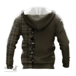 Scottish Stewart Hunting Weathered Clan Tartan Hoodie - Lion Rampant And Celtic Thistle Style Scottish Plaid Tartan Plaid