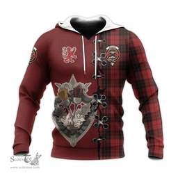 Scottish MacLeod of Raasay Highland Clan Tartan Hoodie - Lion Rampant And Celtic Thistle Style Scottish Plaid Tartan Plaid