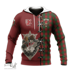 Scottish Moncrieff Clan Tartan Hoodie - Lion Rampant And Celtic Thistle Style Scottish Plaid Tartan Plaid