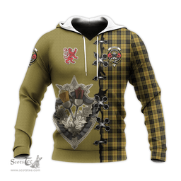 Scottish MacLeod Clan Tartan Hoodie - Lion Rampant And Celtic Thistle Style Scottish Plaid Tartan Plaid