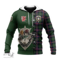 Scottish Urquhart Modern Clan Tartan Hoodie - Lion Rampant And Celtic Thistle Style Scottish Plaid Tartan Plaid