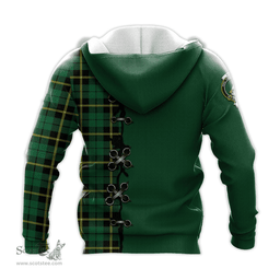 Scottish Wallace Hunting Green Clan Tartan Hoodie - Lion Rampant And Celtic Thistle Style Scottish Plaid Tartan Plaid