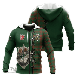 Scottish Menzies Clan Tartan Hoodie - Lion Rampant And Celtic Thistle Style Scottish Plaid Tartan Plaid