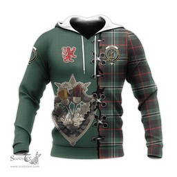 Scottish Rollo Hunting Clan Tartan Hoodie - Lion Rampant And Celtic Thistle Style Scottish Plaid Tartan Plaid