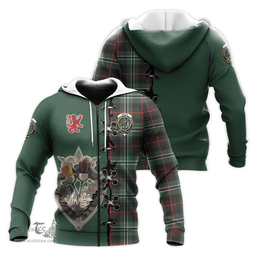 Scottish Rollo Hunting Clan Tartan Hoodie - Lion Rampant And Celtic Thistle Style Scottish Plaid Tartan Plaid