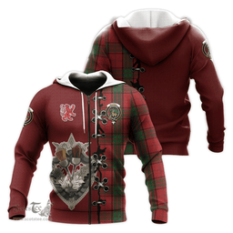 Scottish Maxwell Clan Tartan Hoodie - Lion Rampant And Celtic Thistle Style Scottish Plaid Tartan Plaid
