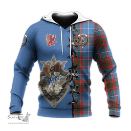 Scottish Spalding Clan Tartan Hoodie - Lion Rampant And Celtic Thistle Style Scottish Plaid Tartan Plaid