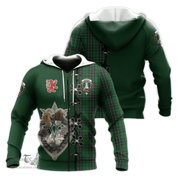 Scottish MacLean of Duart Hunting Clan Tartan Hoodie - Lion Rampant And Celtic Thistle Style Scottish Plaid Tartan Plaid