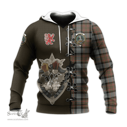 Scottish MacLaren Weathered Clan Tartan Hoodie - Lion Rampant And Celtic Thistle Style Scottish Plaid Tartan Plaid