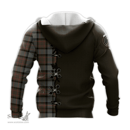 Scottish MacLaren Weathered Clan Tartan Hoodie - Lion Rampant And Celtic Thistle Style Scottish Plaid Tartan Plaid