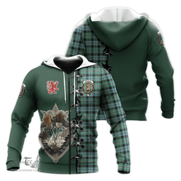 Scottish Melville Ancient Clan Tartan Hoodie - Lion Rampant And Celtic Thistle Style Scottish Plaid Tartan Plaid