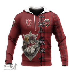 Scottish Rose of Kilravock Clan Tartan Hoodie - Lion Rampant And Celtic Thistle Style Scottish Plaid Tartan Plaid