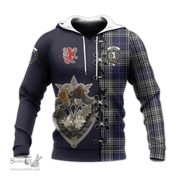 Scottish Napier Clan Tartan Hoodie - Lion Rampant And Celtic Thistle Style Scottish Plaid Tartan Plaid