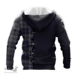 Scottish Napier Clan Tartan Hoodie - Lion Rampant And Celtic Thistle Style Scottish Plaid Tartan Plaid
