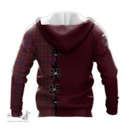 Scottish MacLeod Red Clan Tartan Hoodie - Lion Rampant And Celtic Thistle Style Scottish Plaid Tartan Plaid