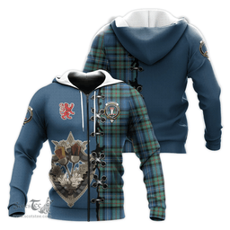 Scottish Robertson Hunting Ancient Clan Tartan Hoodie - Lion Rampant And Celtic Thistle Style Scottish Plaid Tartan Plaid