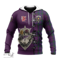 Scottish Wardlaw Clan Tartan Hoodie - Lion Rampant And Celtic Thistle Style Scottish Plaid Tartan Plaid