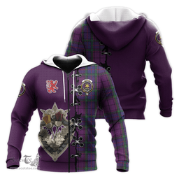 Scottish Wardlaw Clan Tartan Hoodie - Lion Rampant And Celtic Thistle Style Scottish Plaid Tartan Plaid