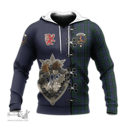 Scottish Sutherland Clan Tartan Hoodie - Lion Rampant And Celtic Thistle Style Scottish Plaid Tartan Plaid