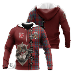 Scottish Spens Clan Tartan Hoodie - Lion Rampant And Celtic Thistle Style Scottish Plaid Tartan Plaid