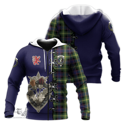 Scottish Watson Modern Clan Tartan Hoodie - Lion Rampant And Celtic Thistle Style Scottish Plaid Tartan Plaid