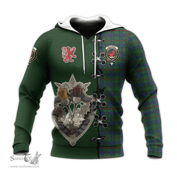 Scottish Moncrieff of Atholl Clan Tartan Hoodie - Lion Rampant And Celtic Thistle Style Scottish Plaid Tartan Plaid