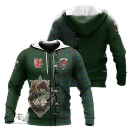 Scottish Moncrieff of Atholl Clan Tartan Hoodie - Lion Rampant And Celtic Thistle Style Scottish Plaid Tartan Plaid