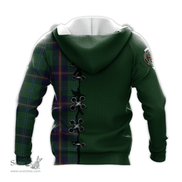Scottish Young Clan Tartan Hoodie - Lion Rampant And Celtic Thistle Style Scottish Plaid Tartan Plaid