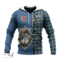 Scottish Weir Ancient Clan Tartan Hoodie - Lion Rampant And Celtic Thistle Style Scottish Plaid Tartan Plaid