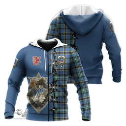 Scottish Weir Ancient Clan Tartan Hoodie - Lion Rampant And Celtic Thistle Style Scottish Plaid Tartan Plaid